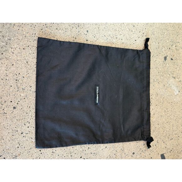 Dolce & Gabbana Black Dust Bag – 14.5x11.5 – Logo Drawstring Pouch - Picture 6 of 9